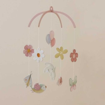 Little Dutch rosa Deko-Mobile Flowers & Butterflies
